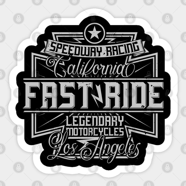 Fast Ride Los Angeles Speedway Racing Sticker by funkymonkeytees